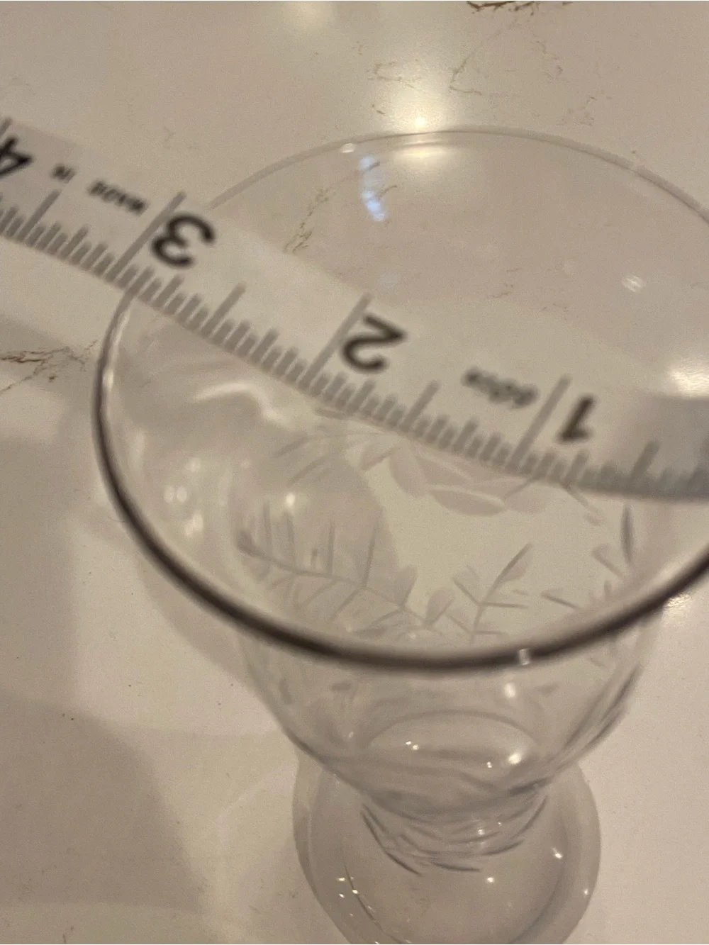 Etched Glass Vase Set Of Two Clear Floral Embossed Bud Vases Vintage 1960’s